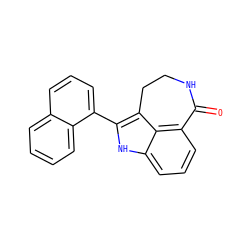 O=C1NCCc2c(-c3cccc4ccccc34)[nH]c3cccc1c23 ZINC000013491958