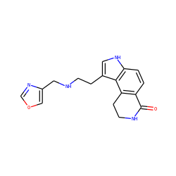 O=C1NCCc2c1ccc1[nH]cc(CCNCc3cocn3)c21 ZINC000043013273