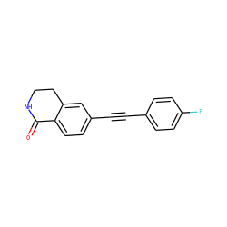 O=C1NCCc2cc(C#Cc3ccc(F)cc3)ccc21 ZINC000066073908