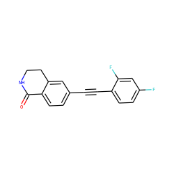 O=C1NCCc2cc(C#Cc3ccc(F)cc3F)ccc21 ZINC000066073913