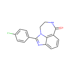 O=C1NCCn2c(-c3ccc(Cl)cc3)nc3cccc1c32 ZINC000013492936