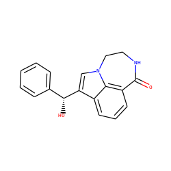 O=C1NCCn2cc([C@H](O)c3ccccc3)c3cccc1c32 ZINC000003832194