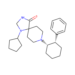 O=C1NCN(C2CCCC2)C12CCN([C@H]1CCCC[C@H]1c1ccccc1)CC2 ZINC000028564197
