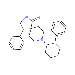 O=C1NCN(c2ccccc2)C12CCN([C@H]1CCCC[C@H]1c1ccccc1)CC2 ZINC000013981793