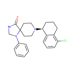 O=C1NCN(c2ccccc2)C12CCN([C@H]1CCCc3c(Cl)cccc31)CC2 ZINC000028886354