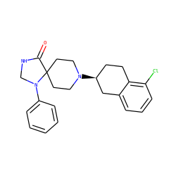 O=C1NCN(c2ccccc2)C12CCN([C@H]1CCc3c(Cl)cccc3C1)CC2 ZINC000013806829