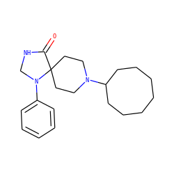 O=C1NCN(c2ccccc2)C12CCN(C1CCCCCCC1)CC2 ZINC000027901739