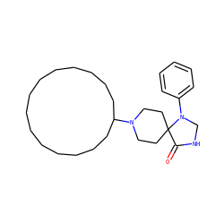 O=C1NCN(c2ccccc2)C12CCN(C1CCCCCCCCCCCCCC1)CC2 ZINC000027904021