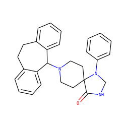 O=C1NCN(c2ccccc2)C12CCN(C1c3ccccc3CCc3ccccc31)CC2 ZINC000028886115