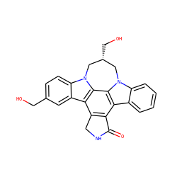 O=C1NCc2c1c1c3ccccc3n3c1c1c2c2cc(CO)ccc2n1C[C@H](CO)C3 ZINC000028819512