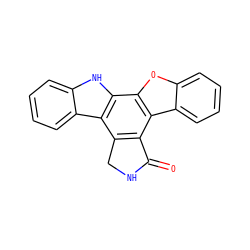 O=C1NCc2c1c1c3ccccc3oc1c1[nH]c3ccccc3c21 ZINC000014954822