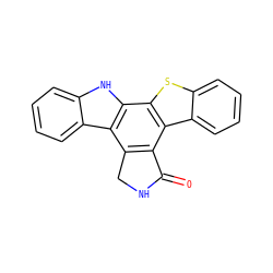 O=C1NCc2c1c1c3ccccc3sc1c1[nH]c3ccccc3c21 ZINC000014954819