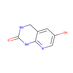 O=C1NCc2cc(O)cnc2N1 ZINC000096273211