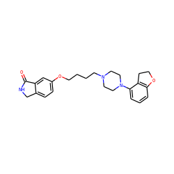 O=C1NCc2ccc(OCCCCN3CCN(c4cccc5c4CCO5)CC3)cc21 ZINC000064548449