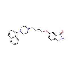 O=C1NCc2ccc(OCCCCN3CCN(c4cccc5ccccc45)CC3)cc21 ZINC000043194095
