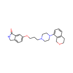 O=C1NCc2ccc(OCCCN3CCN(c4cccc5c4COCC5)CC3)cc21 ZINC000064541035