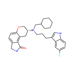 O=C1NCc2ccc3c(c21)C[C@@H](N(CCCc1c[nH]c2ccc(F)cc12)CC1CCCCC1)CO3 ZINC000045385204