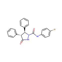 O=C1NN(C(=O)Nc2ccc(Br)cc2)[C@H](c2ccccc2)[C@H]1c1ccccc1 ZINC000000538559