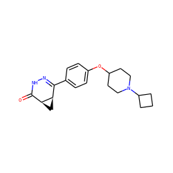 O=C1NN=C(c2ccc(OC3CCN(C4CCC4)CC3)cc2)[C@H]2C[C@@H]12 ZINC000103260439