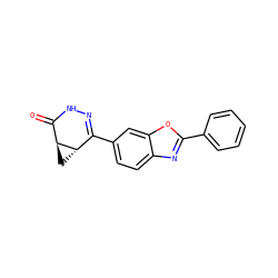 O=C1NN=C(c2ccc3nc(-c4ccccc4)oc3c2)[C@@H]2C[C@@H]12 ZINC000168854085
