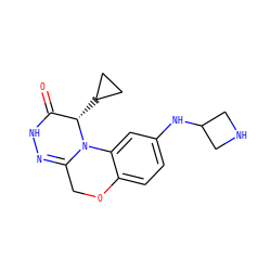 O=C1NN=C2COc3ccc(NC4CNC4)cc3N2[C@H]1C1CC1 ZINC000299837708