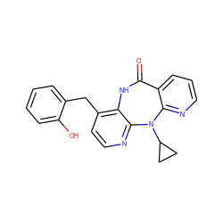 O=C1Nc2c(Cc3ccccc3O)ccnc2N(C2CC2)c2ncccc21 ZINC000005933916