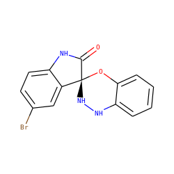 O=C1Nc2ccc(Br)cc2[C@]12NNc1ccccc1O2 ZINC000003416064