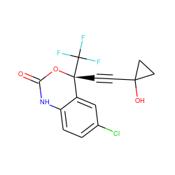 O=C1Nc2ccc(Cl)cc2[C@@](C#CC2(O)CC2)(C(F)(F)F)O1 ZINC000006567408