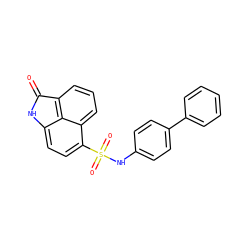 O=C1Nc2ccc(S(=O)(=O)Nc3ccc(-c4ccccc4)cc3)c3cccc1c23 ZINC000002478386