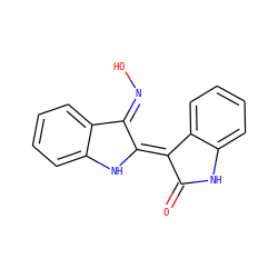 O=C1Nc2ccccc2/C1=C1/Nc2ccccc2/C1=N\O ZINC000100001998