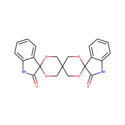 O=C1Nc2ccccc2C12OCC1(CO2)COC2(OC1)C(=O)Nc1ccccc12 ZINC000004126706