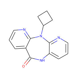 O=C1Nc2cccnc2N(C2CCC2)c2ncccc21 ZINC000005933772