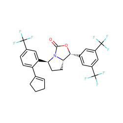 O=C1O[C@H](c2cc(C(F)(F)F)cc(C(F)(F)F)c2)[C@@H]2CC[C@@H](c3cc(C(F)(F)F)ccc3C3=CCCC3)N12 ZINC000169709048