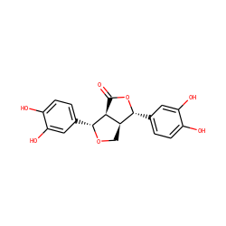 O=C1O[C@H](c2ccc(O)c(O)c2)[C@H]2CO[C@H](c3ccc(O)c(O)c3)[C@@H]12 ZINC000014727711