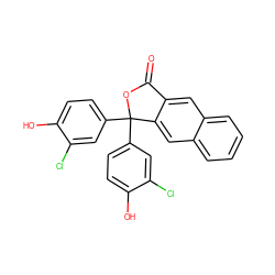 O=C1OC(c2ccc(O)c(Cl)c2)(c2ccc(O)c(Cl)c2)c2cc3ccccc3cc21 ZINC000013477121