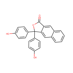 O=C1OC(c2ccc(O)cc2)(c2ccc(O)cc2)c2cc3ccccc3cc21 ZINC000006584545