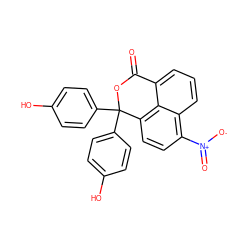 O=C1OC(c2ccc(O)cc2)(c2ccc(O)cc2)c2ccc([N+](=O)[O-])c3cccc1c23 ZINC000006567585