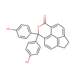 O=C1OC(c2ccc(O)cc2)(c2ccc(O)cc2)c2ccc3c4c(ccc1c24)CC3 ZINC000006535469
