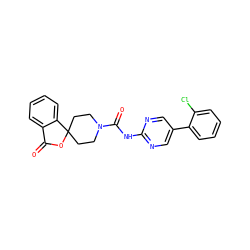 O=C1OC2(CCN(C(=O)Nc3ncc(-c4ccccc4Cl)cn3)CC2)c2ccccc21 ZINC000040953436
