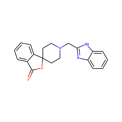 O=C1OC2(CCN(Cc3nc4ccccc4[nH]3)CC2)c2ccccc21 ZINC000040430244