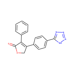 O=C1OCC(c2ccc(-c3nnn[nH]3)cc2)=C1c1ccccc1 ZINC000034867400