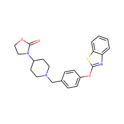 O=C1OCCN1C1CCN(Cc2ccc(Oc3nc4ccccc4s3)cc2)CC1 ZINC000006733249