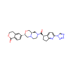 O=C1OCCc2cc([C@H]3CN4CCN(C(=O)[C@@H]5CCc6nc(-n7cnnn7)ccc65)C[C@@H]4CO3)ccc21 ZINC000148946840