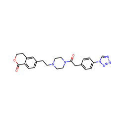 O=C1OCCc2cc(CCN3CCN(C(=O)Cc4ccc(-n5cnnn5)cc4)CC3)ccc21 ZINC000096286270