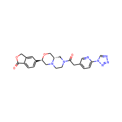O=C1OCc2cc([C@@H]3CN4CCN(C(=O)Cc5ccc(-n6cnnn6)nc5)C[C@H]4CO3)ccc21 ZINC000205985953