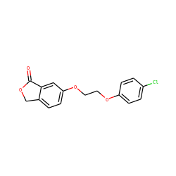 O=C1OCc2ccc(OCCOc3ccc(Cl)cc3)cc21 ZINC000096927360