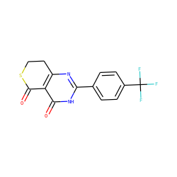 O=C1SCCc2nc(-c3ccc(C(F)(F)F)cc3)[nH]c(=O)c21 ZINC001772576879