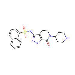 O=C1c2[nH]nc(NS(=O)(=O)c3cccc4ccccc34)c2CCN1C1CCNCC1 ZINC000096916164