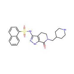 O=C1c2[nH]nc(NS(=O)(=O)c3cccc4ccccc34)c2CCN1CC1CCNCC1 ZINC000096916168