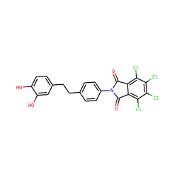 O=C1c2c(Cl)c(Cl)c(Cl)c(Cl)c2C(=O)N1c1ccc(CCc2ccc(O)c(O)c2)cc1 ZINC000045298469
